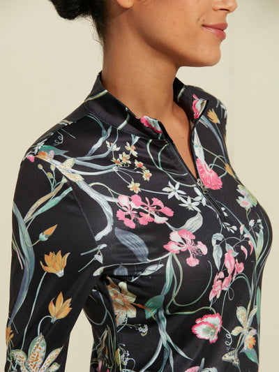 Botanical Energy Golf Shirt Quarterzip UPF50+