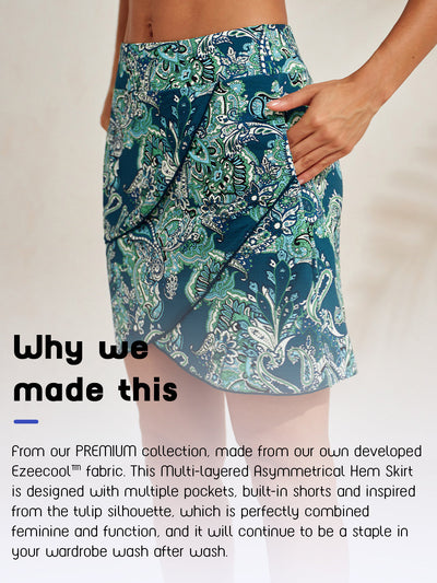 Ultrasoft Premium 18.5 Inch Asymmetrical Skort UPF50+