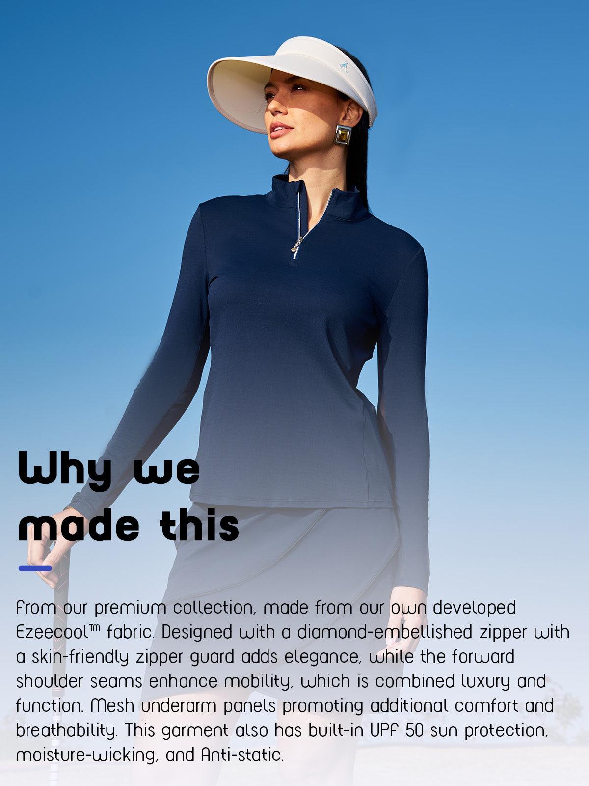 Ultrasoft Premium Long Sleeve Mock Neck Mesh Quarterzip UPF50+