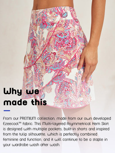 Ultrasoft Premium 18.5 Inch Asymmetrical Skort UPF50+