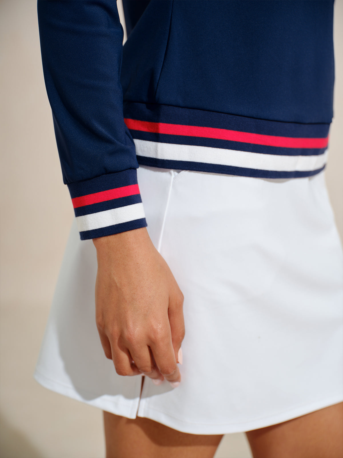 Navycore Color Block Ribbed Golf Polo Shirt UPF50+