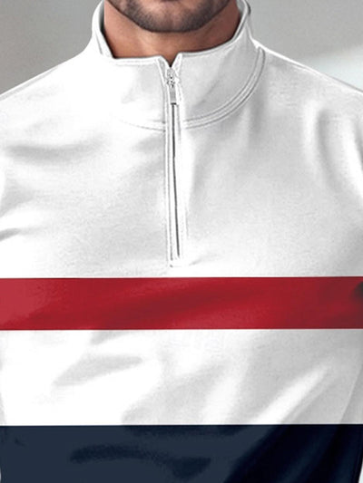 Playful Nautical Men's Golf Shirt Quarterzip UPF50+