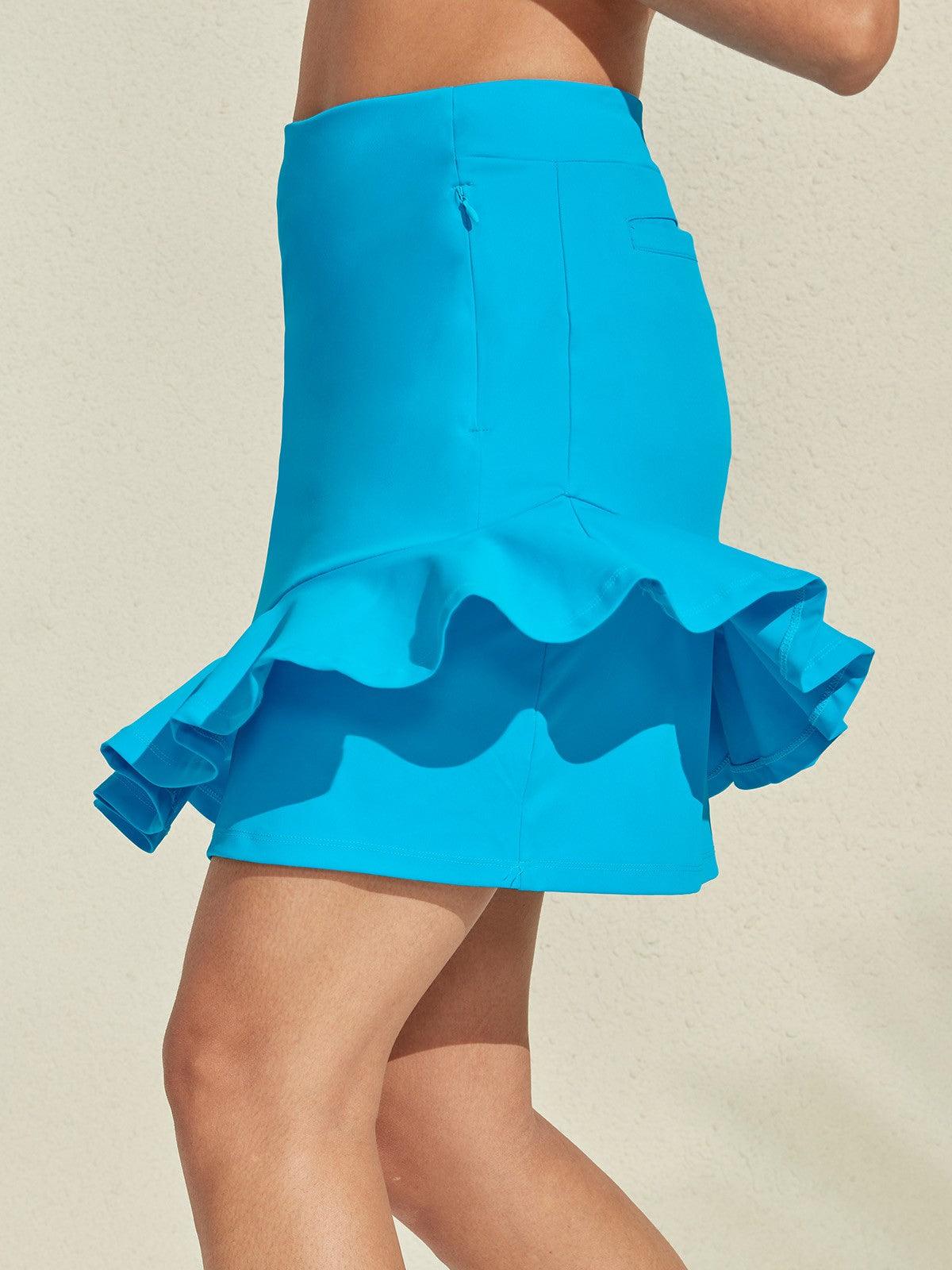 More Than Basic 19 Inch Ruffle Skort UPF50+