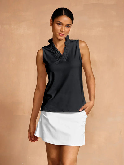 More Than Basic Ruffle V-Neck Tank Top UPF50+