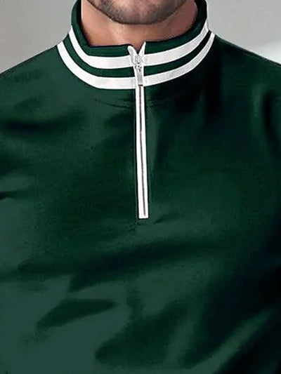 Playful Nautical Men's Golf Shirt Quarterzip UPF50+