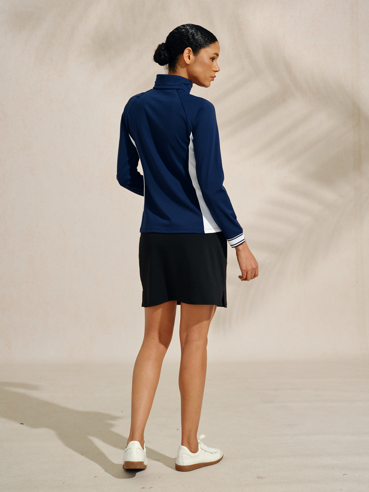 Navycore Long Sleeve Color Block Quarterzip UPF50+