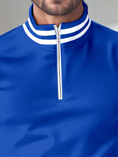 Playful Nautical Men's Golf Shirt Quarterzip UPF50+