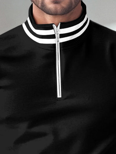 Playful Nautical Men's Golf Shirt Quarterzip UPF50+