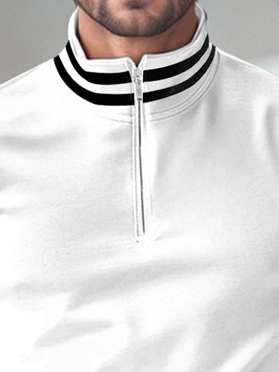 Playful Nautical Men's Golf Shirt Quarterzip UPF50+