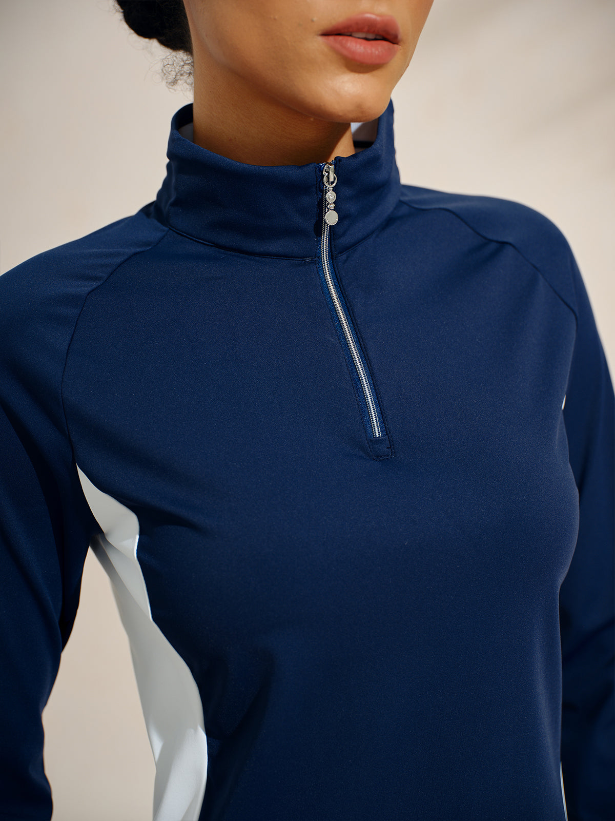 Navycore Long Sleeve Color Block Quarterzip UPF50+