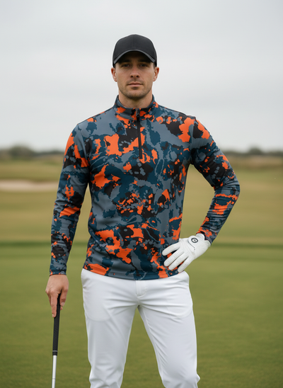 Inked Skins Men's Golf Shirt Quarterzip UPF50+