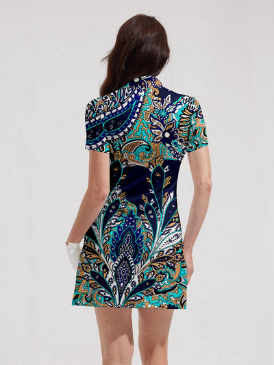 Pretty Feminine Short Sleeve 36.5 Inch Dress UPF50+