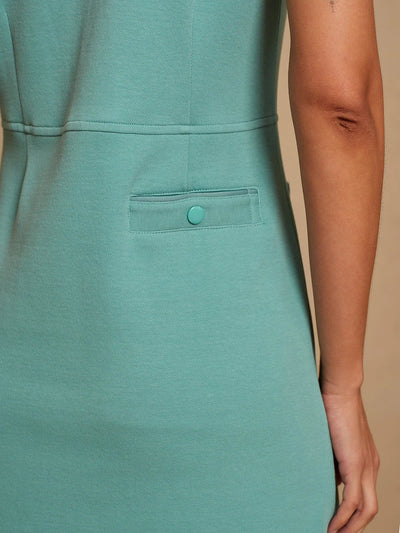 Crisp Couture Sleeveless Pique Pocket 35 Inch Dress