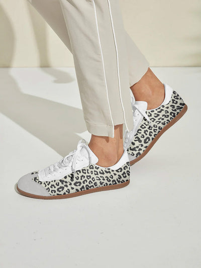 FitFlex Leather Retro Trainer Sneakers Women