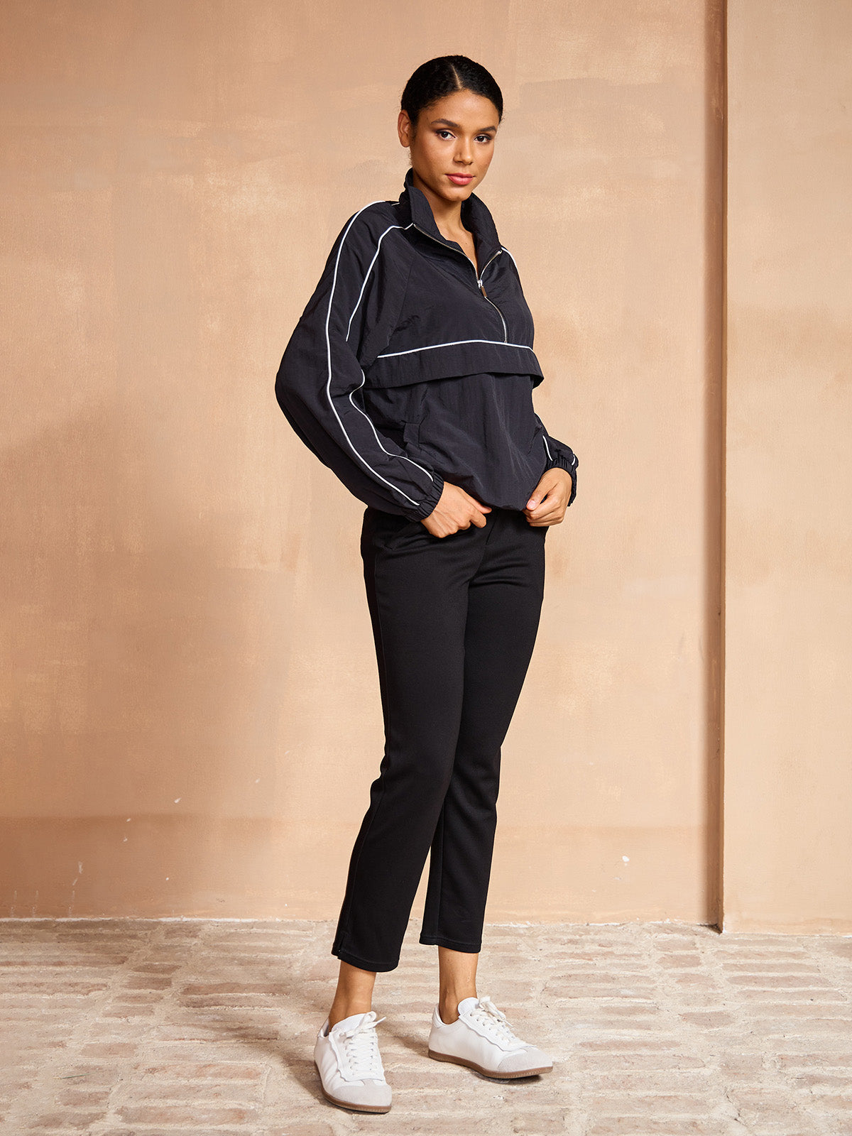 More Than Basic Long Sleeve Trimmed Pocket Sweatshirt