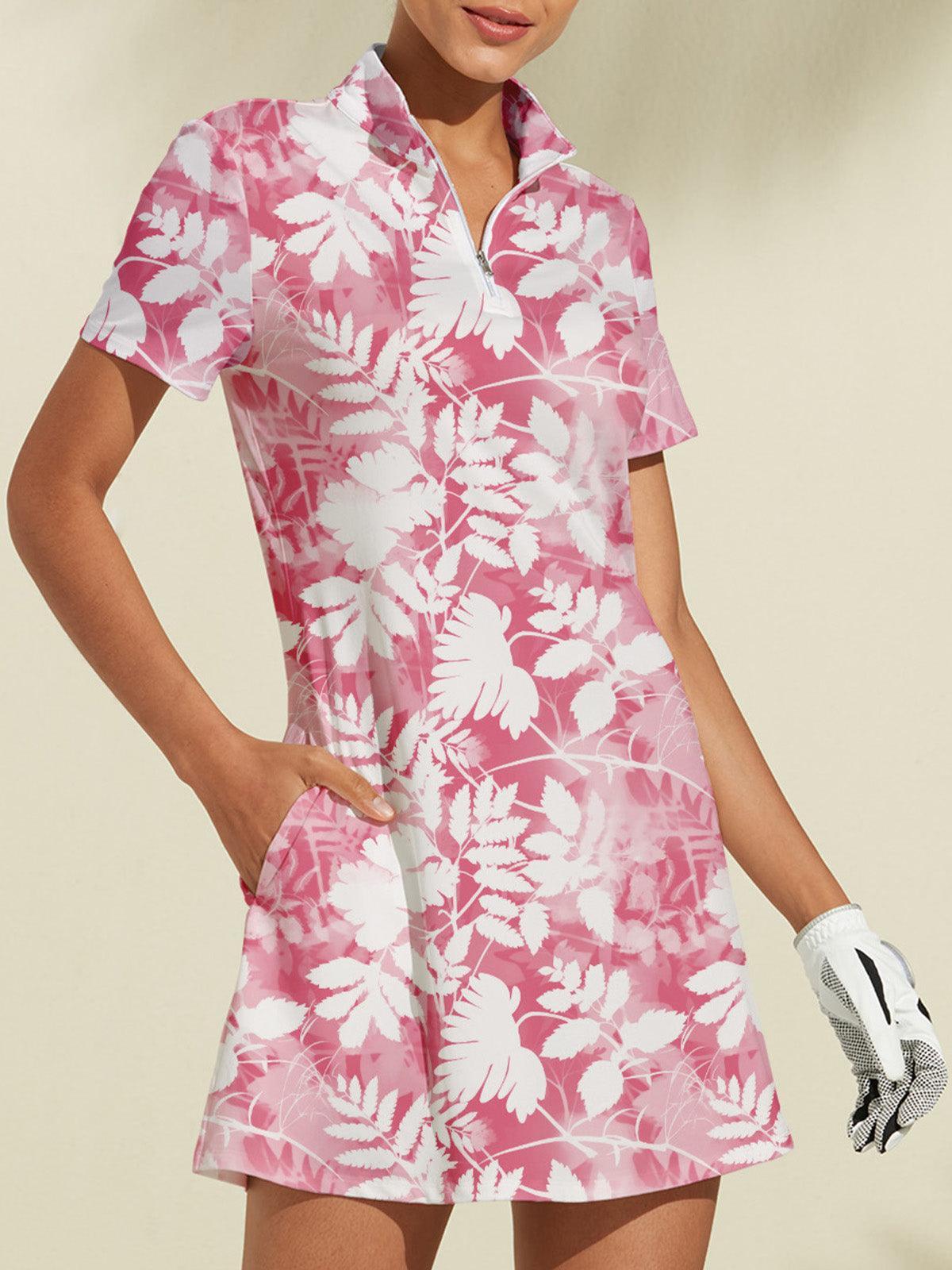 Botanical Energy Short Sleeve 36.5 Inch Dress UPF50+