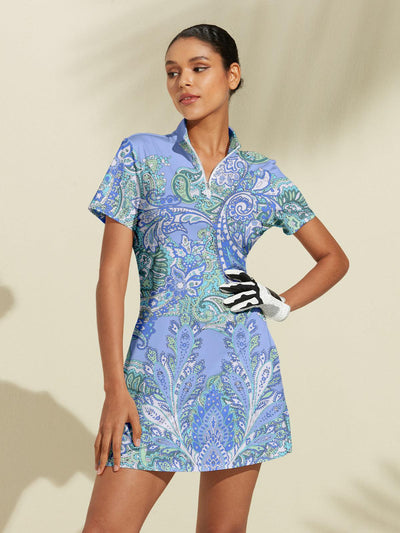 Pretty Feminine Short Sleeve 36.5 Inch Dress UPF50+