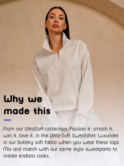 UltraSoft Long Sleeve Quarterzip Sweatshirt