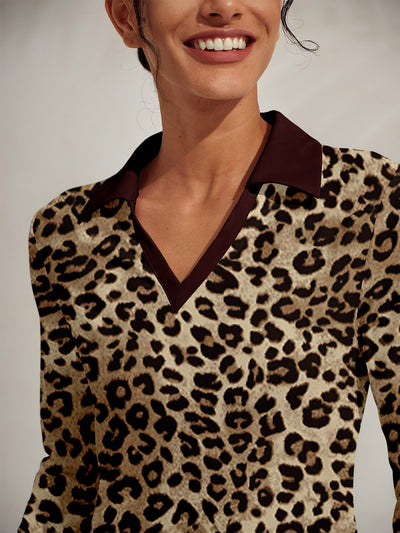 Wildlife Party Long Sleeve Ruffle 36.5 Inch Dress