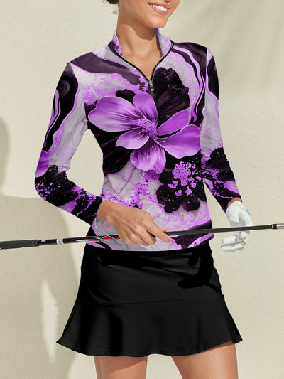 Botanical Energy Golf Shirt Quarterzip UPF50+