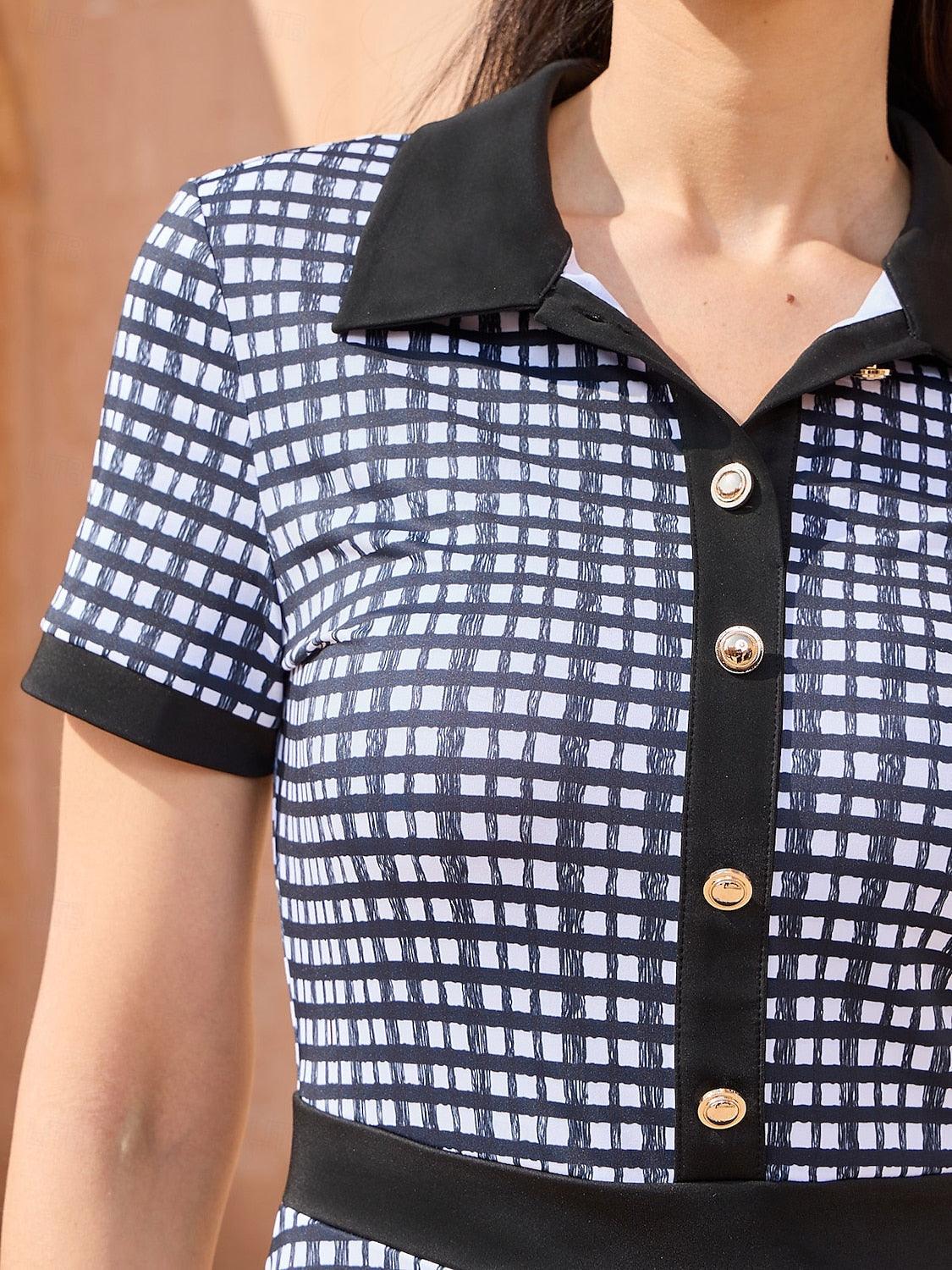 More Than Basic Short Sleeve A-Line 36.5 Inch Dress UPF50+