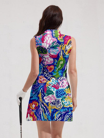 Hyped-up Tropical Sleeveless 36.5 Inch Dress UPF50+
