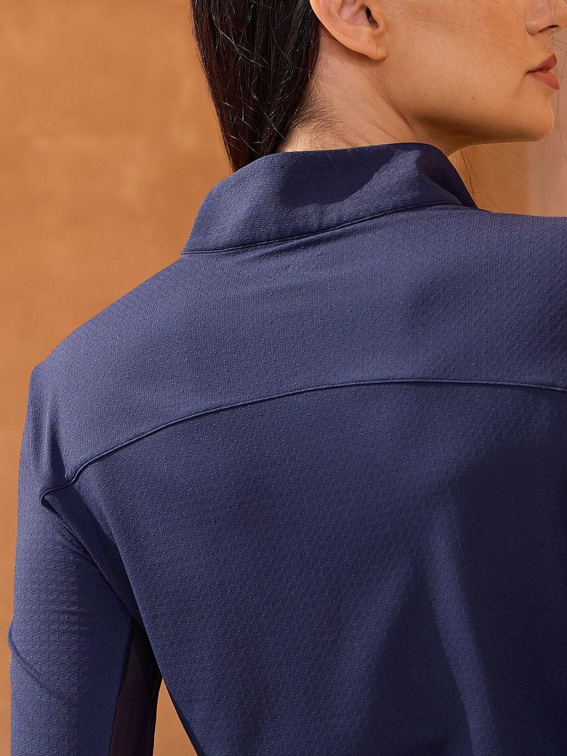 Ultrasoft Premium Long Sleeve Mock Neck Mesh Quarterzip UPF50+