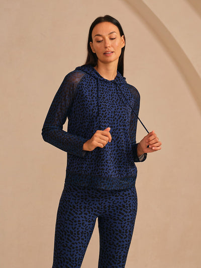 More Than Basic Leopard Mesh Golf Hoodie