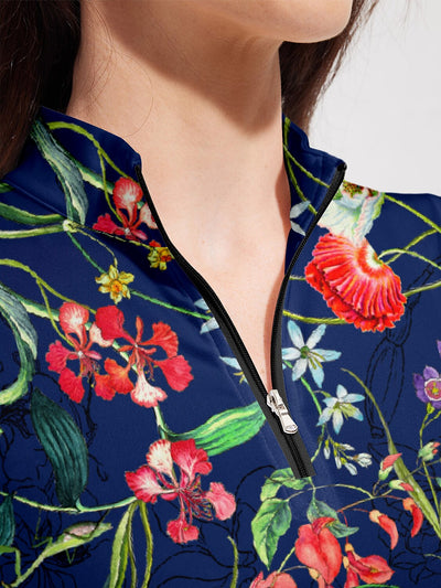 Botanical Energy Golf Shirt Quarterzip UPF50+