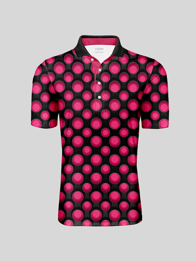 Hyper-prep Men's Ribbed Collar Polo Top UPF50+