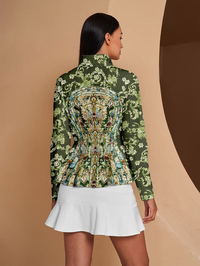 Botanical Energy Ruffle Golf Jacket Sun Protection
