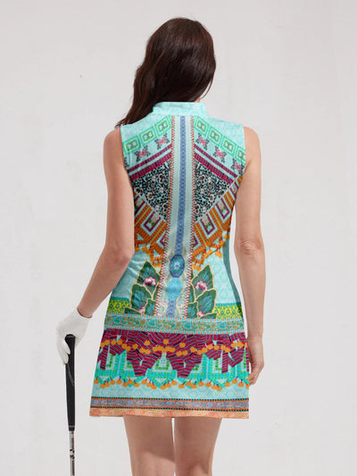 Pretty Feminine Sleeveless 36.5 Inch Dress UPF50+