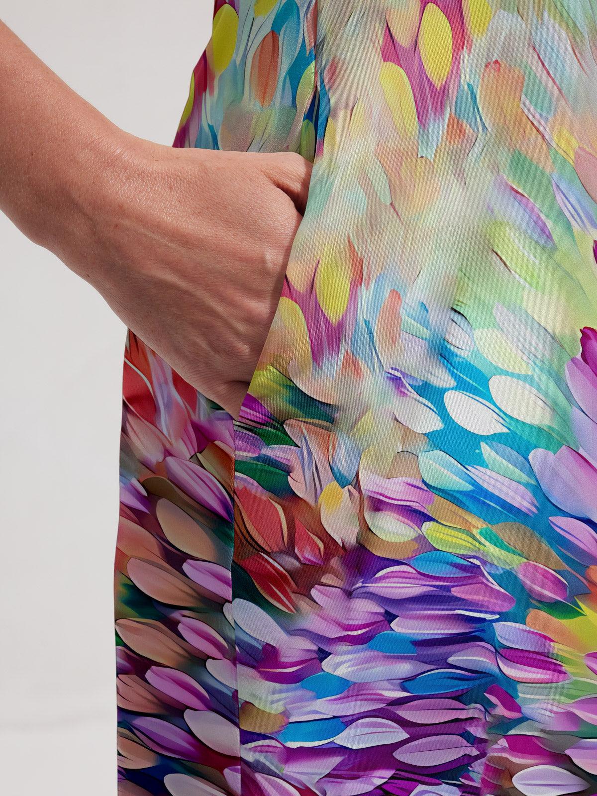 Hyped-up Tropical Sleeveless 36.5 Inch Dress UPF50+