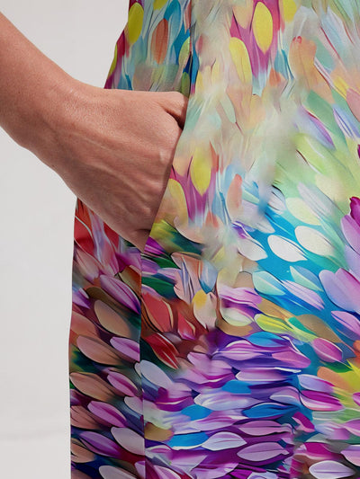 Hyped-up Tropical Sleeveless 36.5 Inch Dress UPF50+