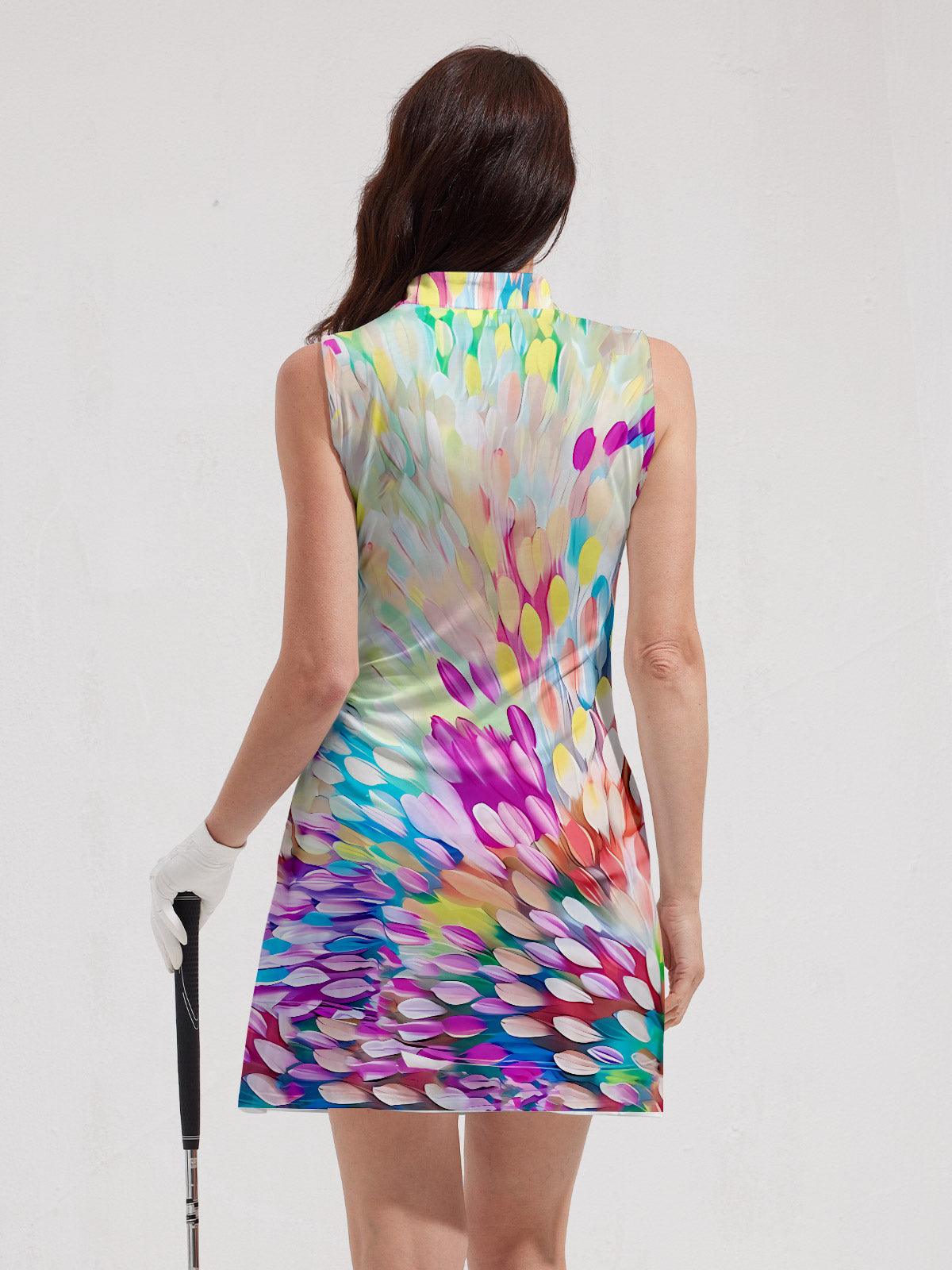 Hyped-up Tropical Sleeveless 36.5 Inch Dress UPF50+