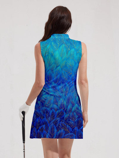 Playful Nautical Sleeveless 36.5 Inch Dress UPF50+