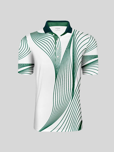 Air Brush Men's Ribbed Collar Polo Top UPF50+