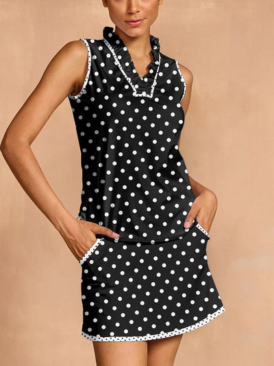Hyper-prep Ruffle V-Neck Tank Top UPF50+