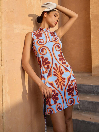 Ultrasoft Premium Sleeveless Mock Neck 35.5 Inch Dress UPF50+