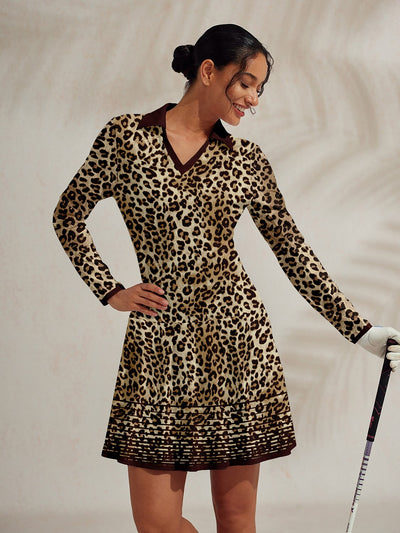 Wildlife Party Long Sleeve Ruffle 36.5 Inch Dress