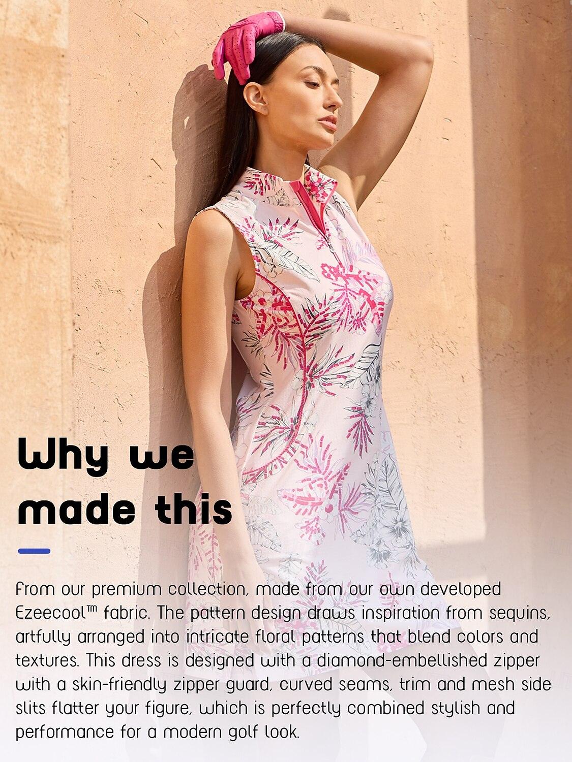 Ultrasoft Premium Sleeveless Mock Neck 35.5 Inch Dress UPF50+