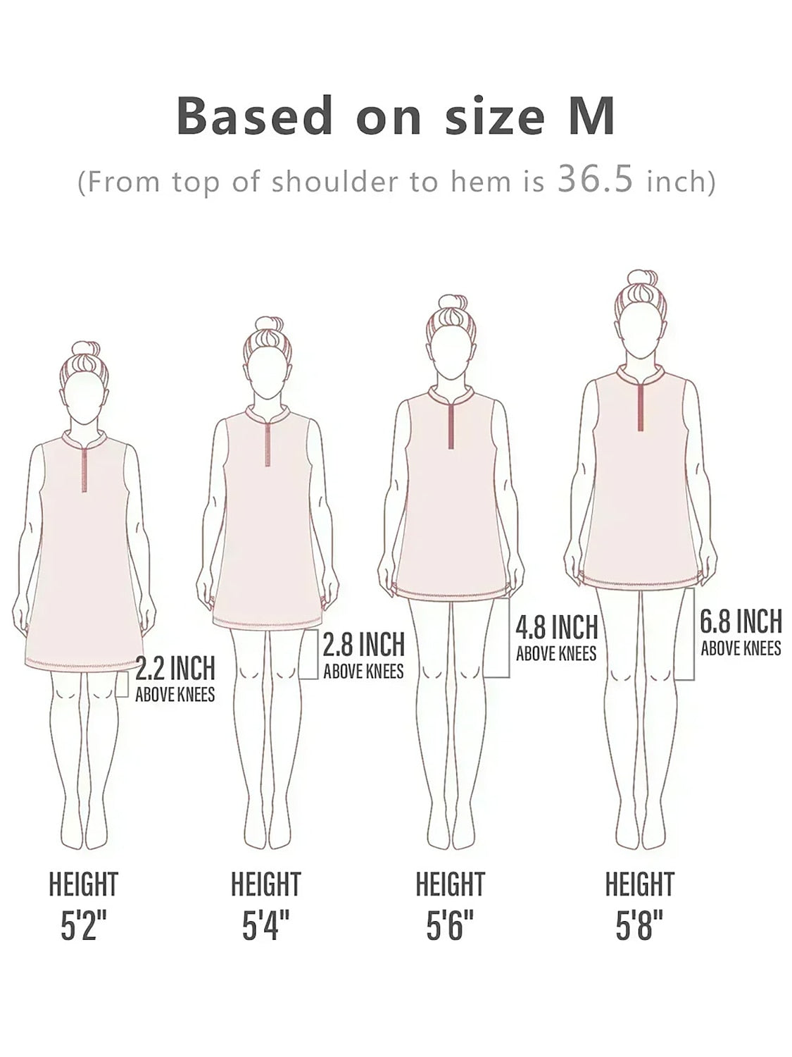Pretty Feminine Sleeveless 36.5 Inch Dress UPF50+