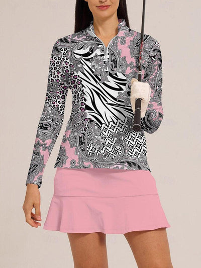 Wildlife Party Golf Shirt Quarterzip UPF50+