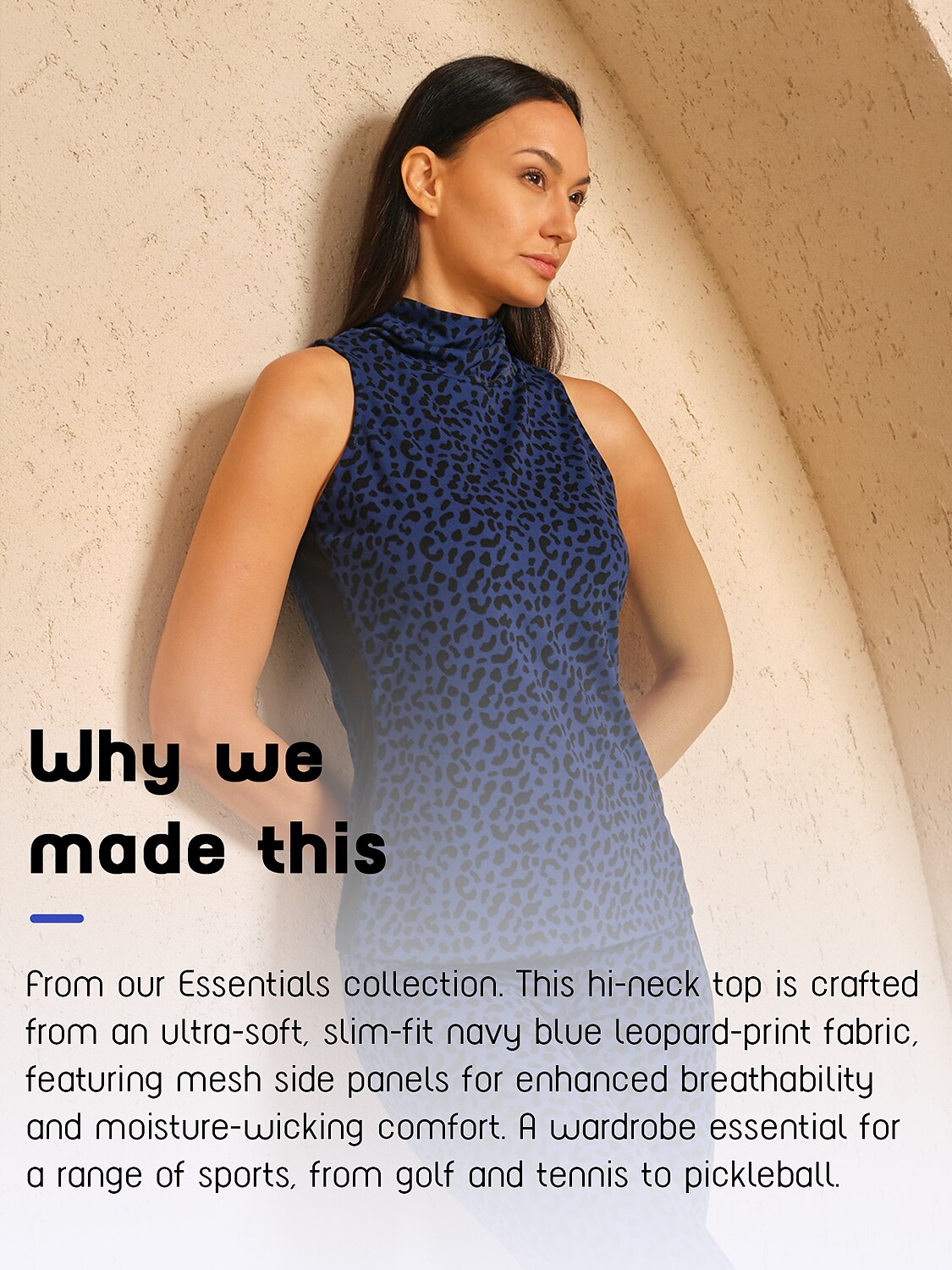 More Than Basic Leopard Mesh Golf Tank Top