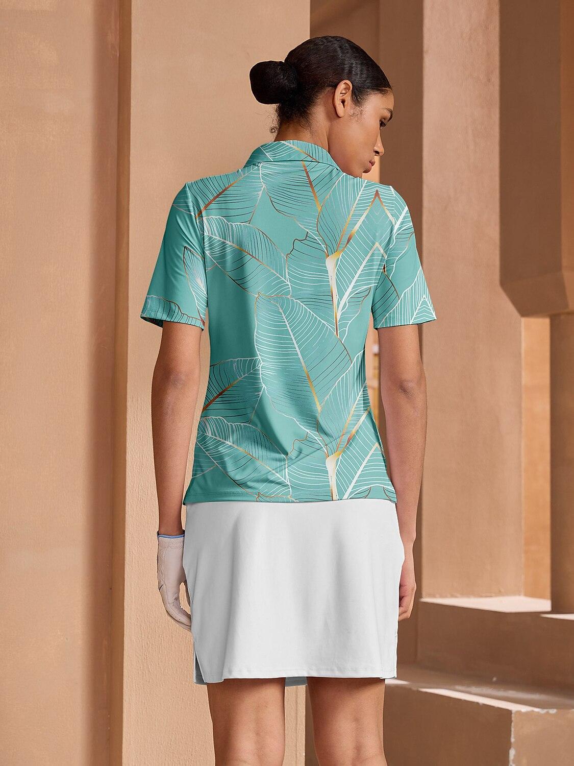 Hyped-up Tropical Polo Top UPF50+