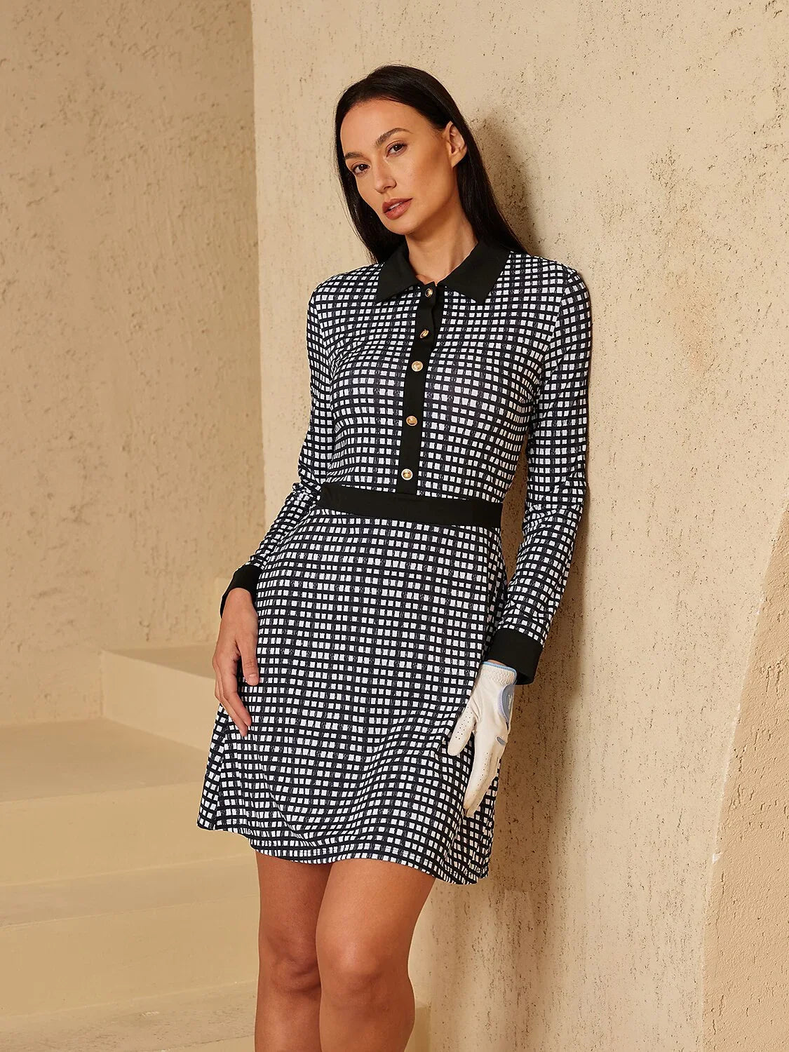 More Than Basic Long Sleeve A-Line 36.5 Inch Dress UPF50+
