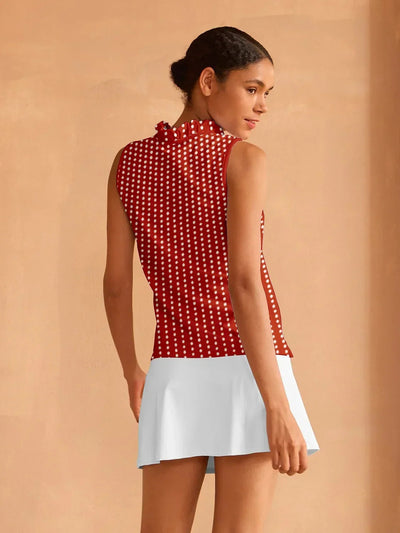 Hyper-prep Ruffle V-Neck Tank Top UPF50+