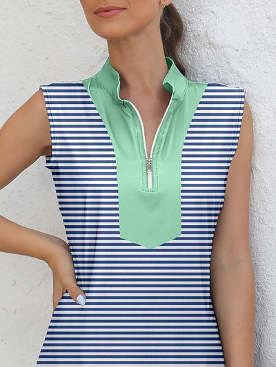 Playful Nautical Sleeveless 36.5 Inch Dress UPF50+