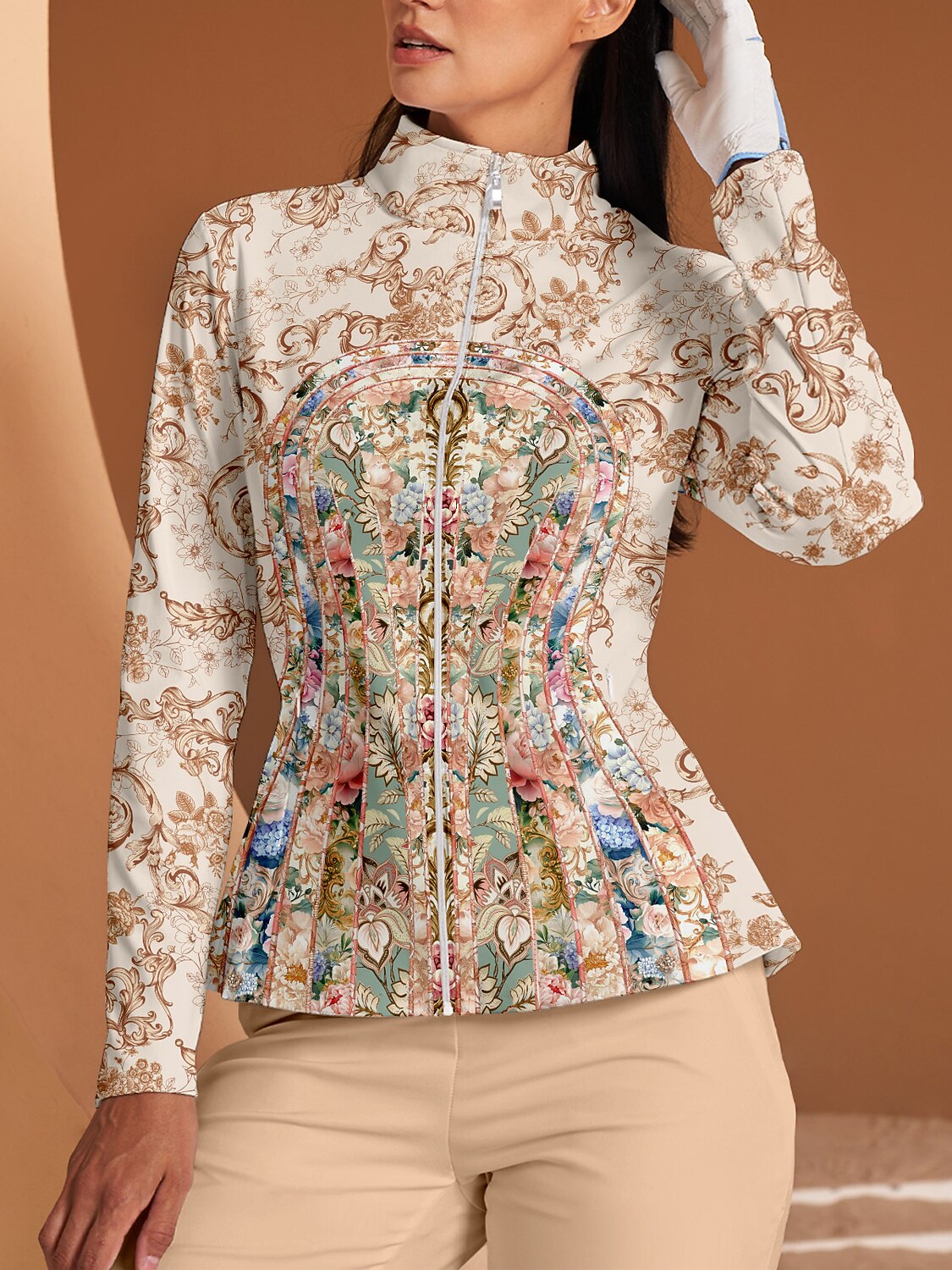 Botanical Energy Ruffle Golf Jacket Sun Protection