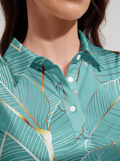Hyped-up Tropical Polo Top UPF50+